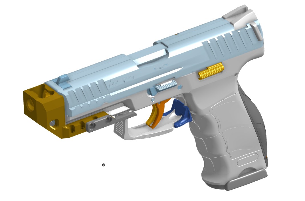 Pistolový kompenzátor s montáží svítilny – Glock, SFP9